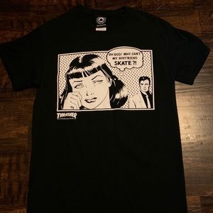Black Graphic Thrasher Shirt